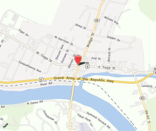 Location Map: 34 E Tioga St Tunkhannock, PA 18657