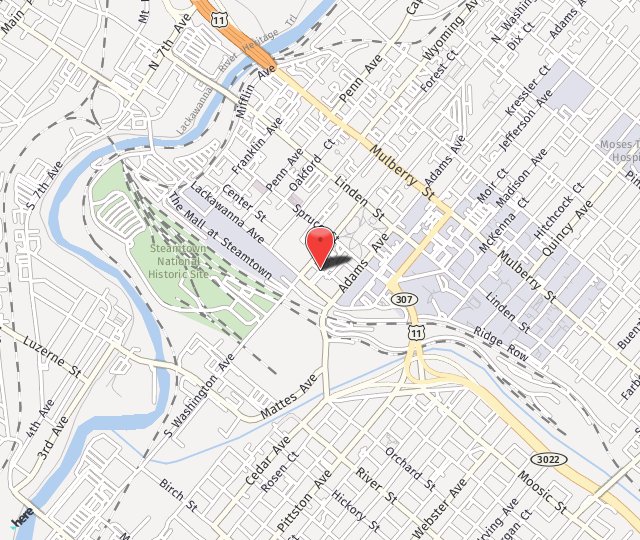 Location Map: 116 N Washington Ave Scranton, PA 18503